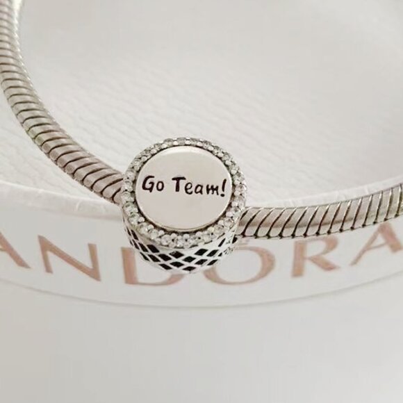 Pandora Dangle Charm Cheerleader Go Team!Charm - Picture 3 of 3